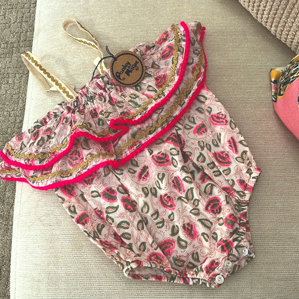 NWT paisley magic baby girl romper